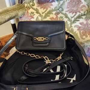 Ralph Lauren Black Leather Crossbody Bag